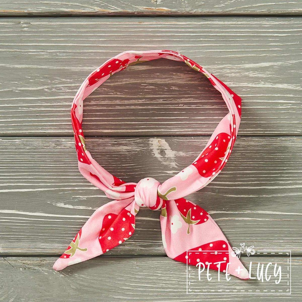 Petite‎ Lucy Kids Baby Toddler Headband Pink Strawberry Bow Hair Accessory NWT